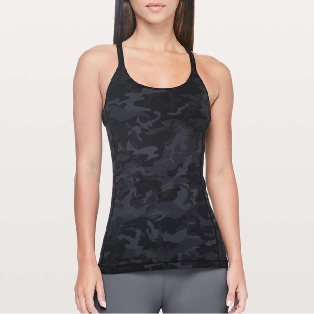 Lululemon Free To Be Tank *Nulu Size 4 in Incognito Camo Multi Grey